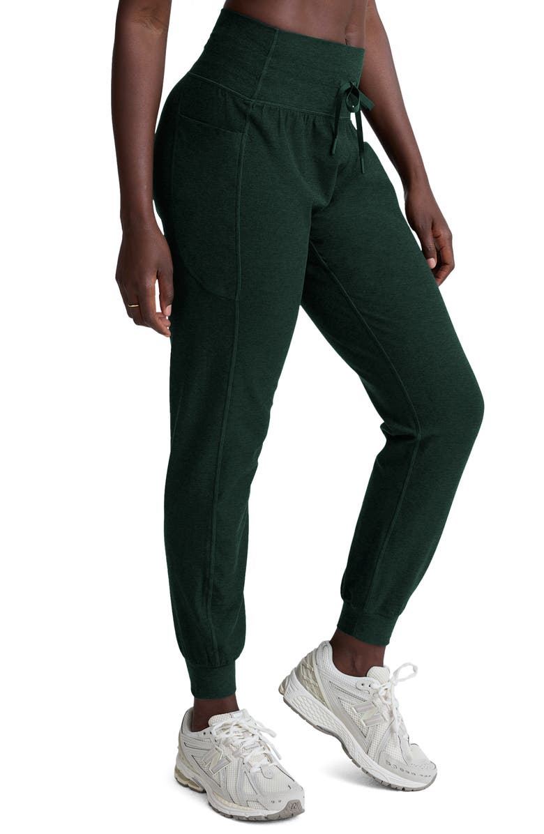 Beyond Yoga Go Pocket Space Dye Joggers, Alternate, color, Dark Spruce Green Heather