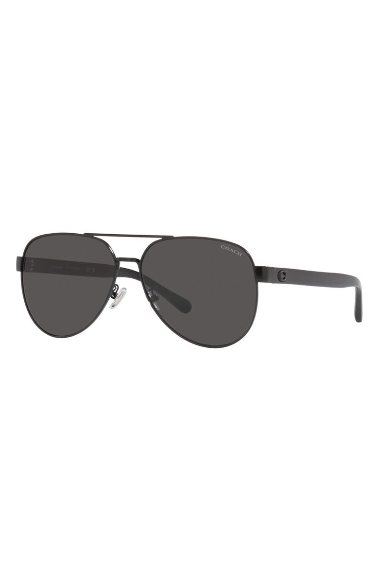 COACH 61mm Pilot Sunglasses, Alternate, color, 