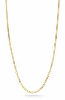 CHLOE AND MADISON Heart Curb Chain Necklace