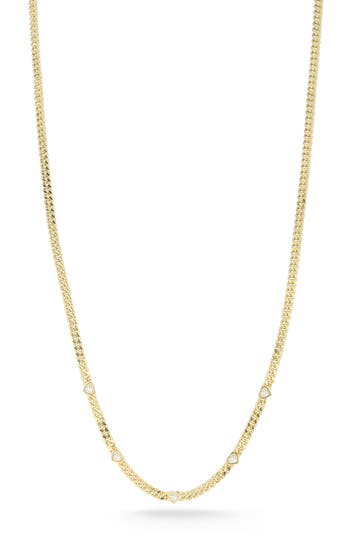 Chloe & Madison Chloe And Madison Heart Curb Chain Necklace In Gold