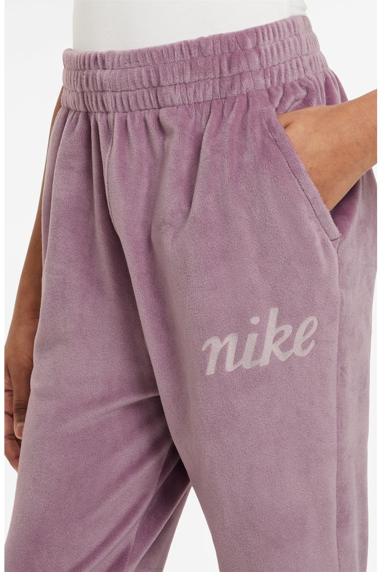 Kids' Sportswear Velour Joggers, Alternate, color, PLUM DUST/ PLATINUM VIOLET
