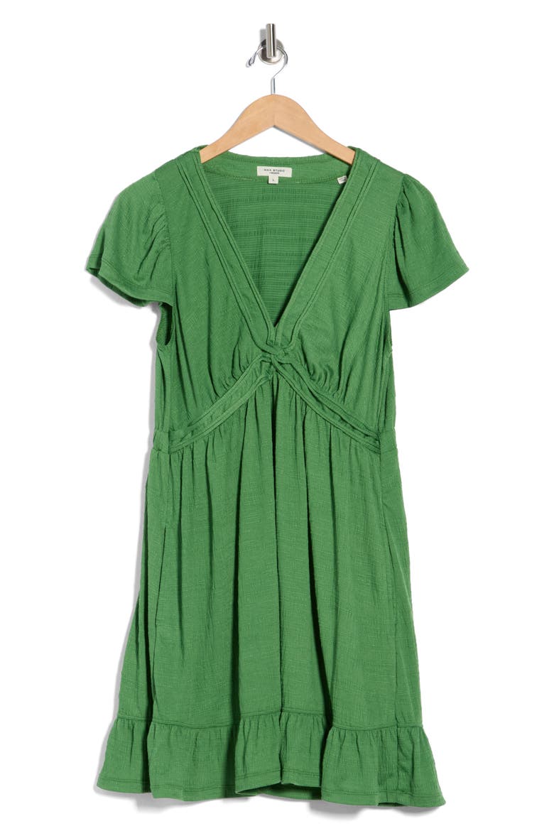 V-neck Jersey Dress, Alternate, color, GREEN