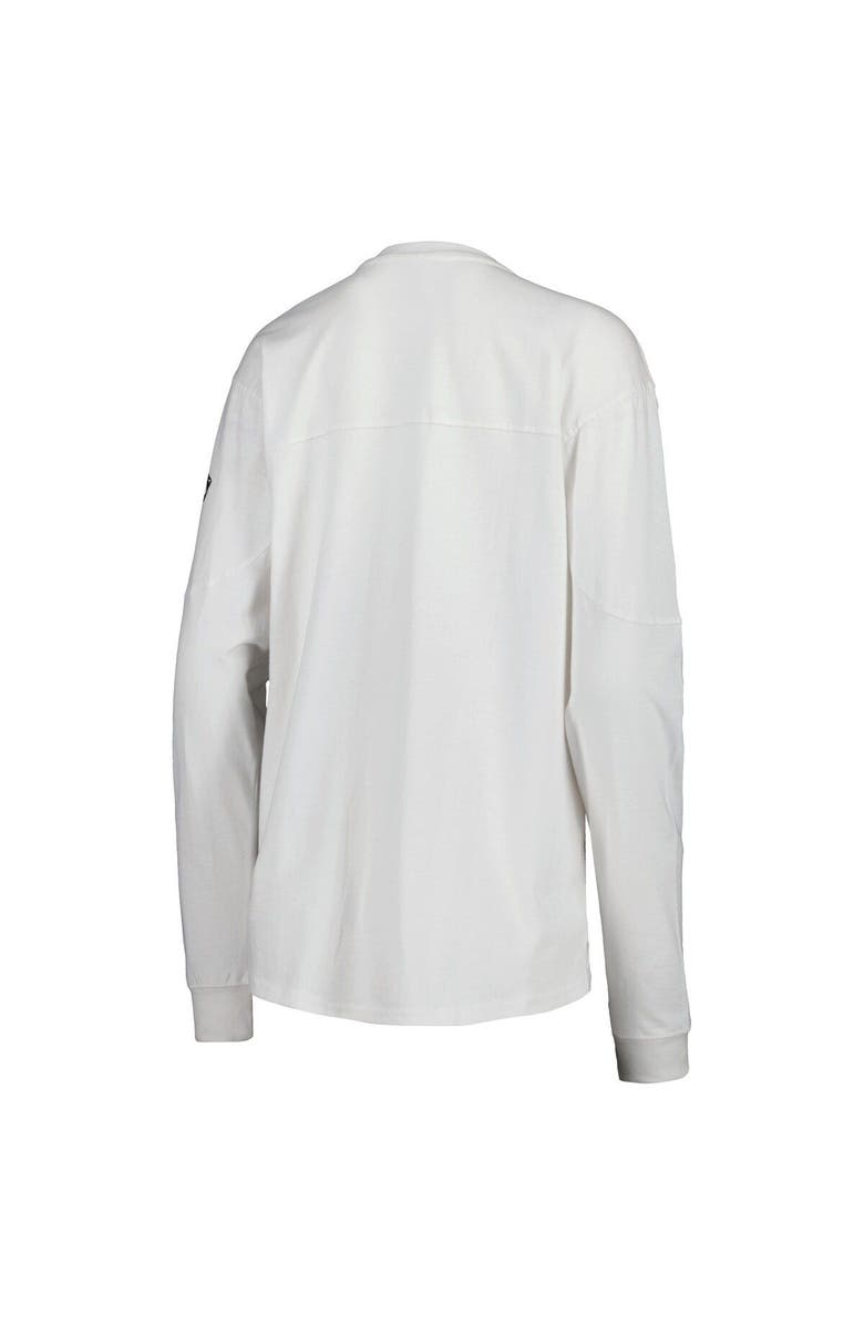 PRESSBOX Women's Pressbox White Northeastern Huskies Edith Long Sleeve T-Shirt, Alternate, color, White