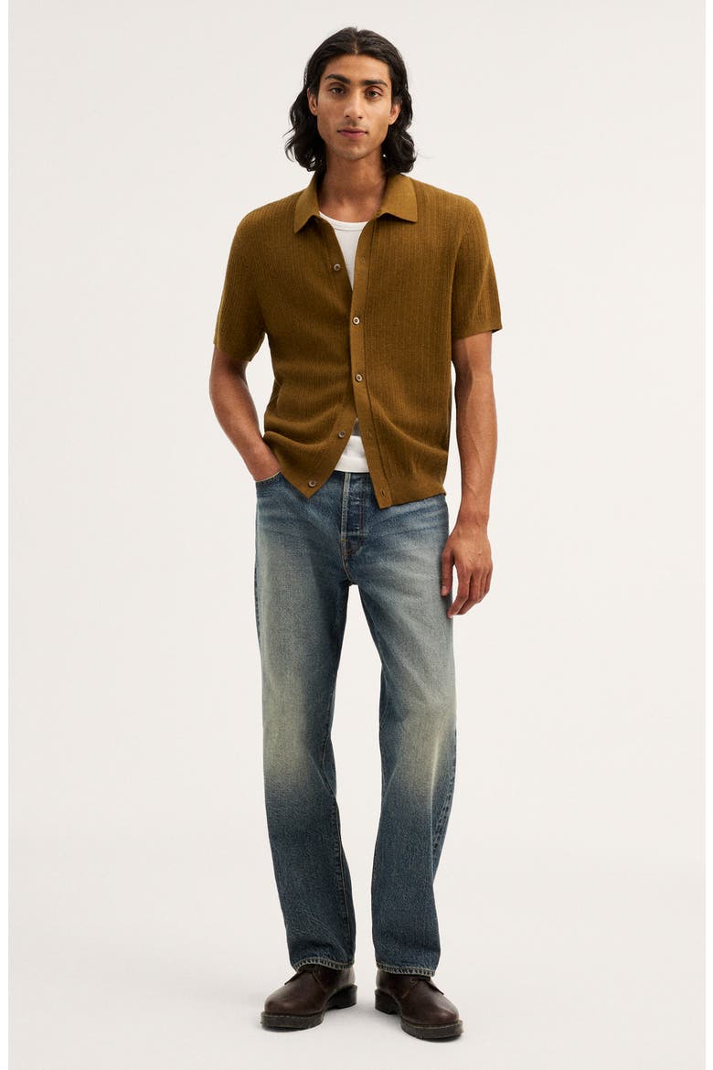 Button-Up Sweater Polo, Alternate, color, WEATHERED OLIVE