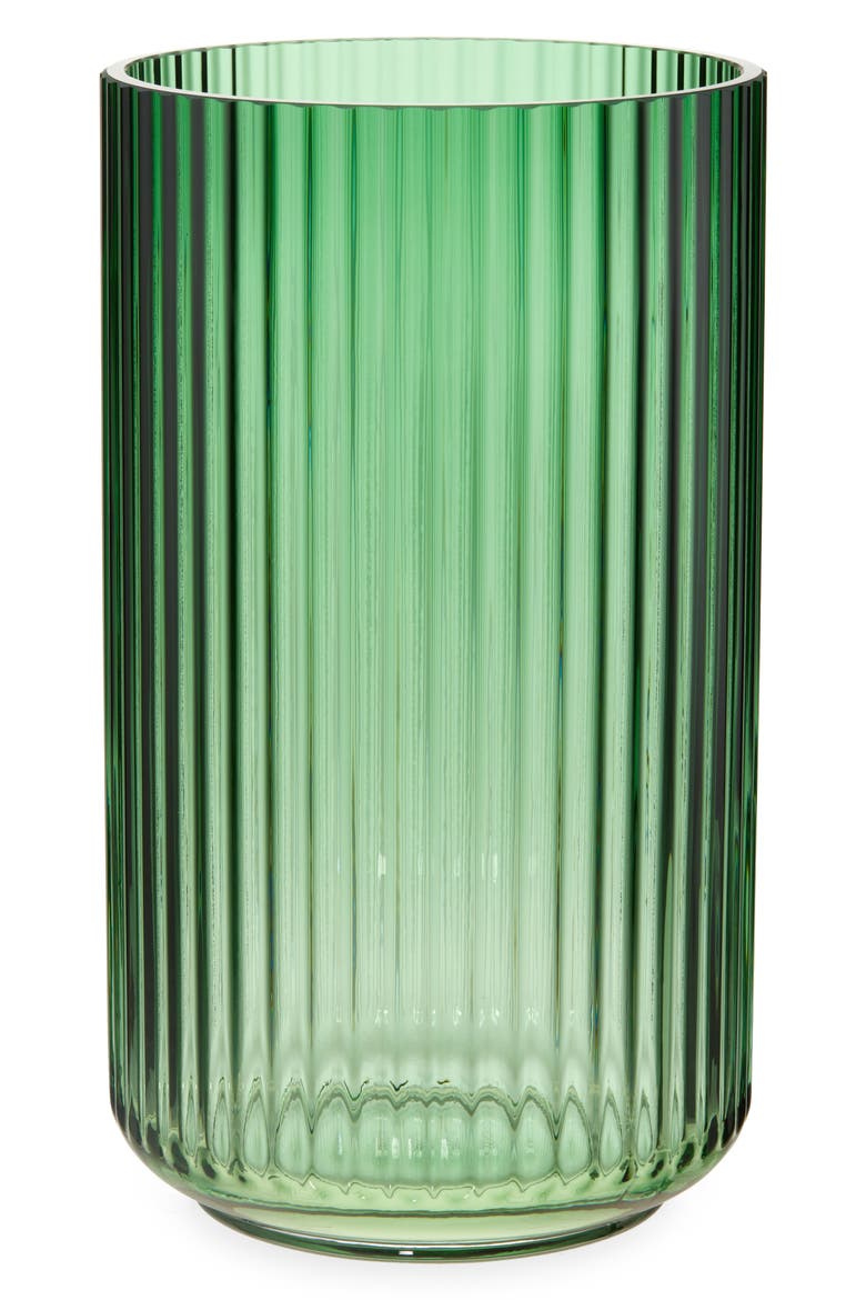 10-Inch Fluted Vase, Main, color, GREEN