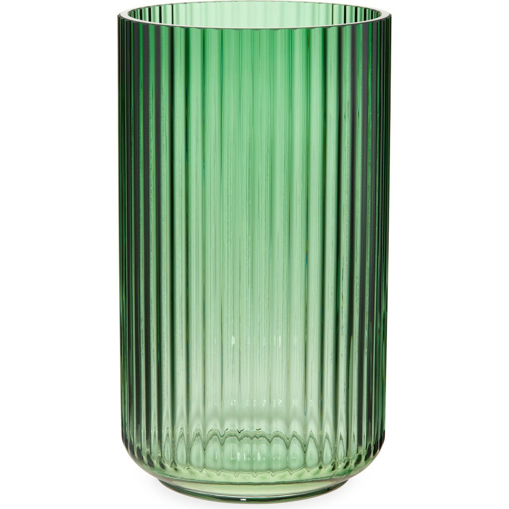 Lyngby Porcelaen 10-Inch Fluted Vase in Green  product