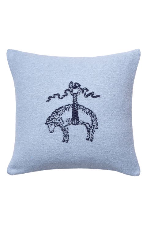 Signature Logo Cotton Throw Pillow