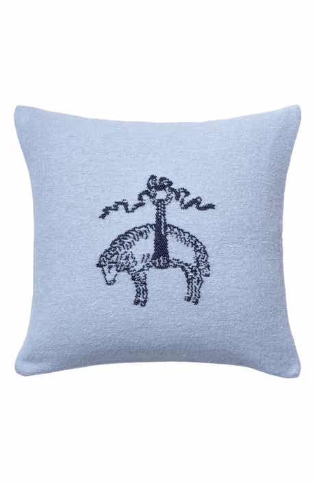 Brooks Brothers Signature Logo Cotton Throw Pillow