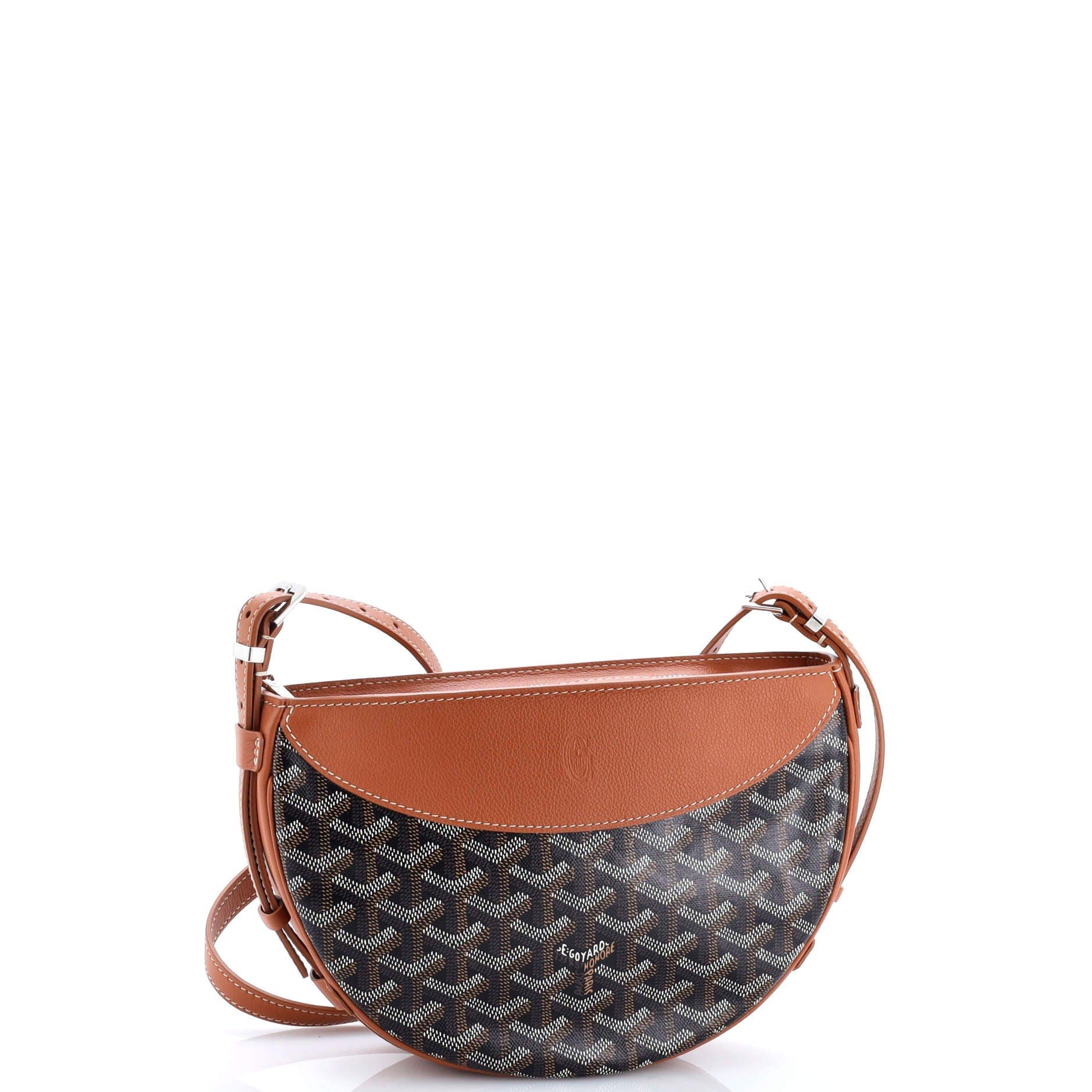 Pre-Owned Goyard Hirondelle Shoulder Bag Coated Canvas and Leather, Alternate, color, 