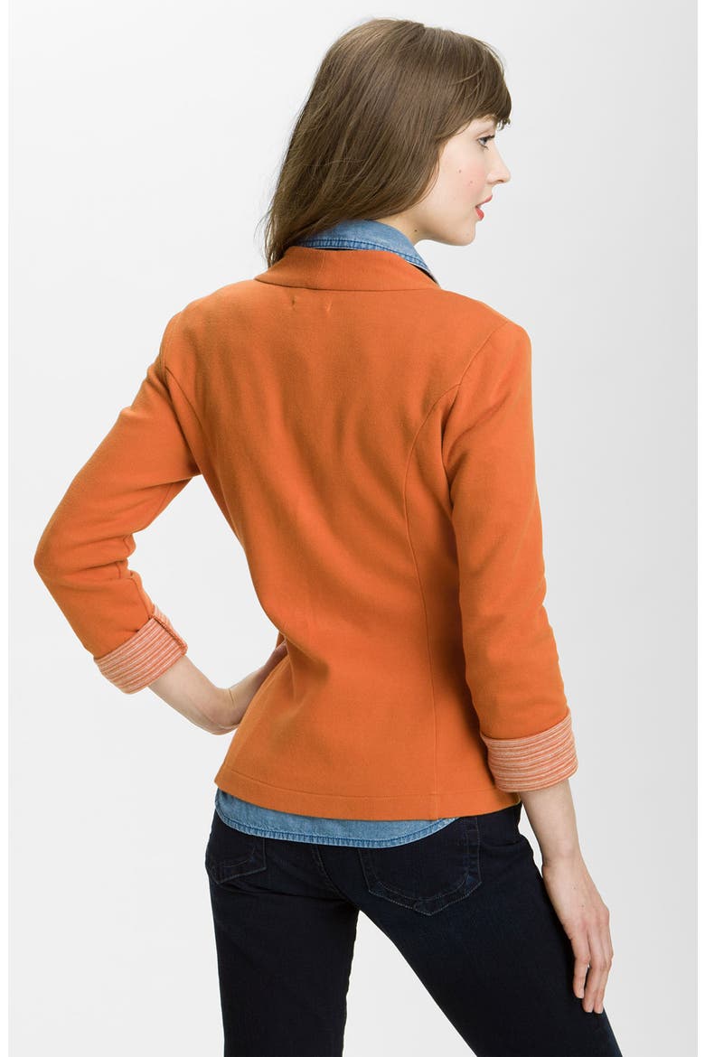 Double Knit Blazer, Alternate, color, RUST AMBER COMBO