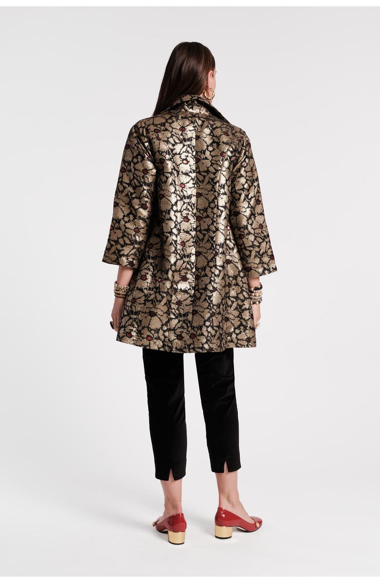 Frances Valentine Cornelia Swing Jacket Winter Anemone Jacquard, Alternate, color, 