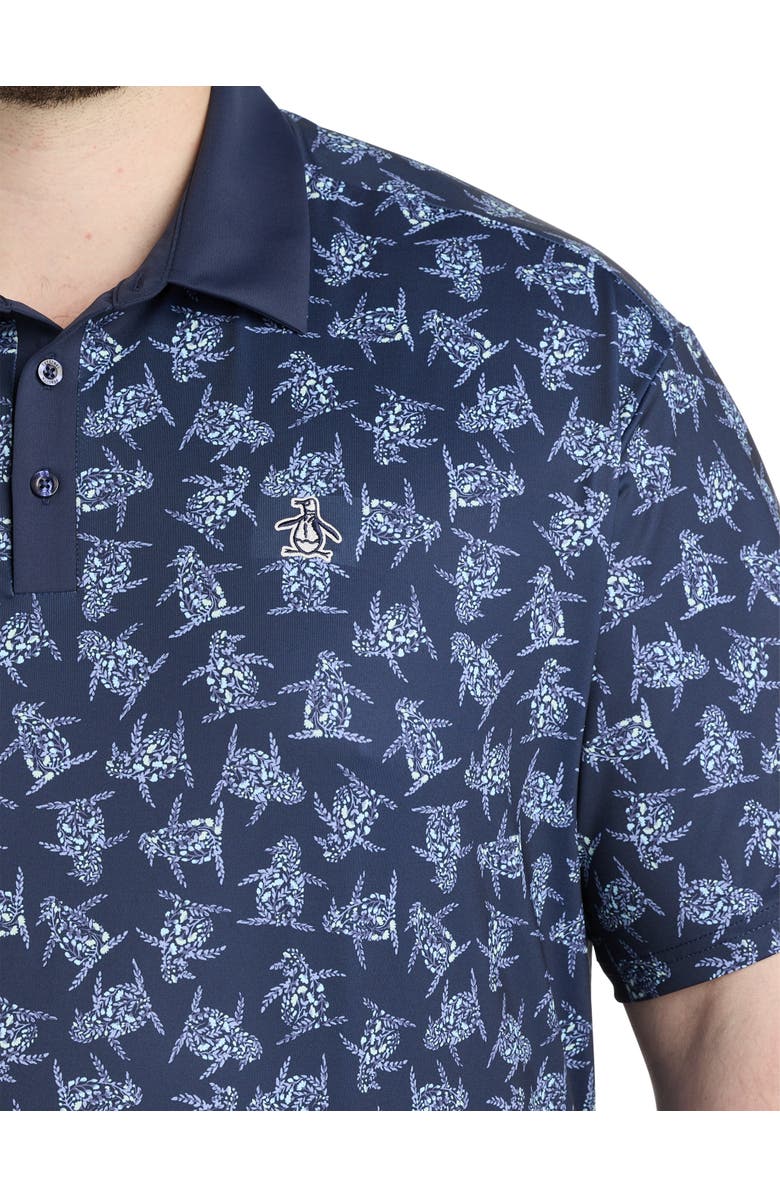 Original Penguin Big & Tall Allover Floral Pete Polo Shirt, Alternate, color, 