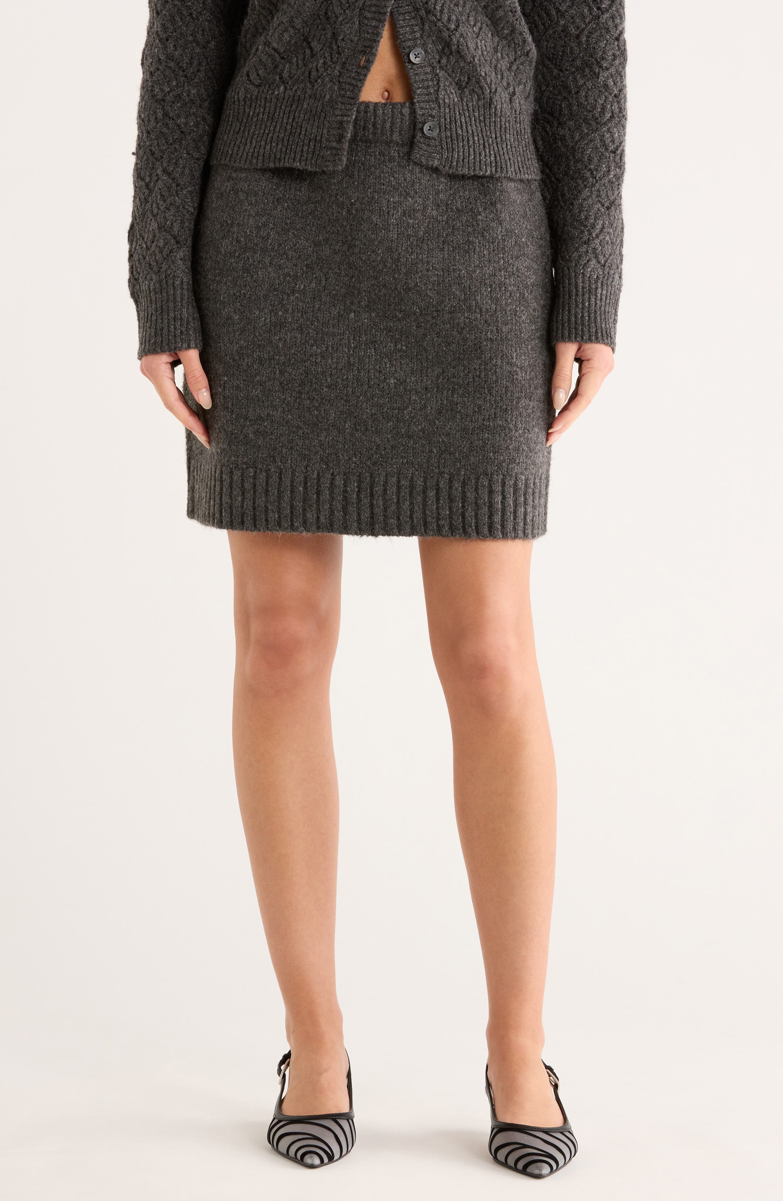 Melrose and Market Sweater Mini Skirt