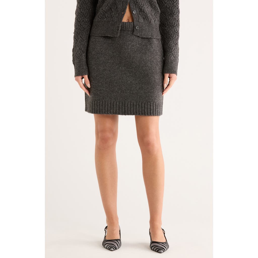 Melrose And Market Sweater Mini Skirt In Gray
