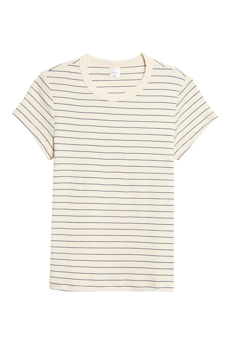 Nando Stripe Cotton T-Shirt, Main, color, NATURAL/ MIDNIGHT STRIPE
