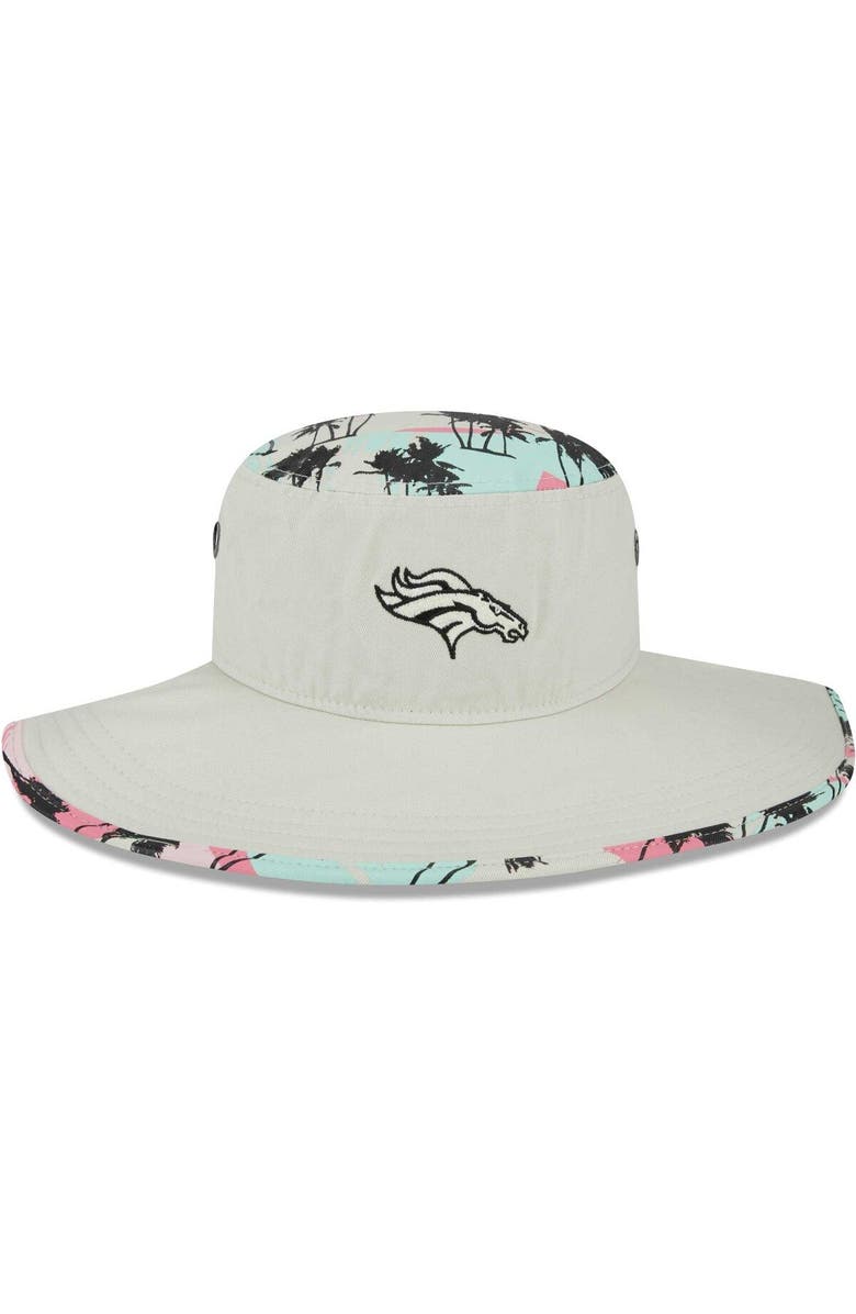 New Era Men's New Era Khaki Denver Broncos Retro Beachin' Bucket Hat, Main, color, 