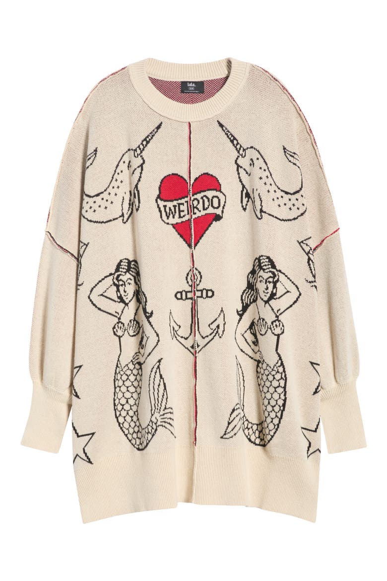 Tattoo Shop Oversized Sweater, Main, color, TATTOO