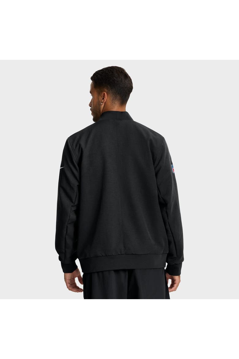 Men's Nike Black San Francisco 49ers Sideline Powerful Blocking Full-Zip Bomber Jacket, Alternate, color, Black