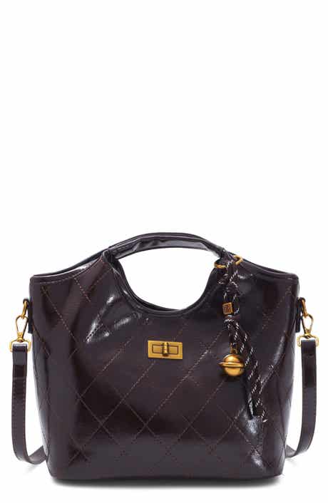 Quilted Faux Leather Handle Bag