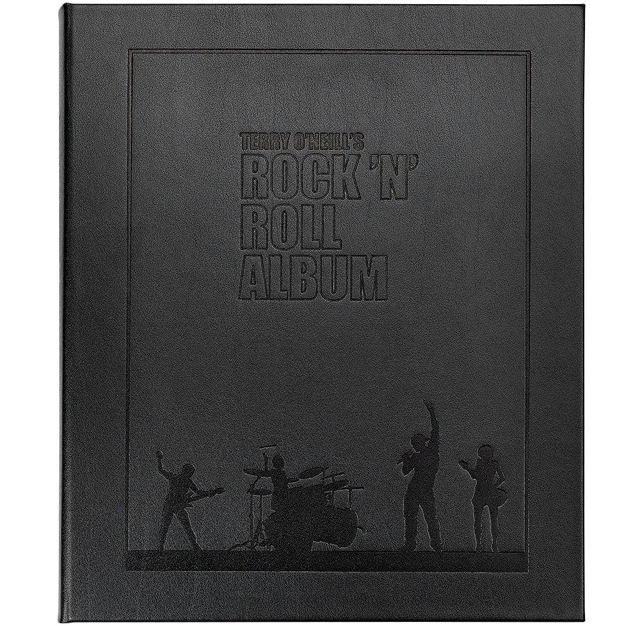 Graphic Image Terry O'Neill's Rock N Roll Album Leather Coffee Table Book in Black 