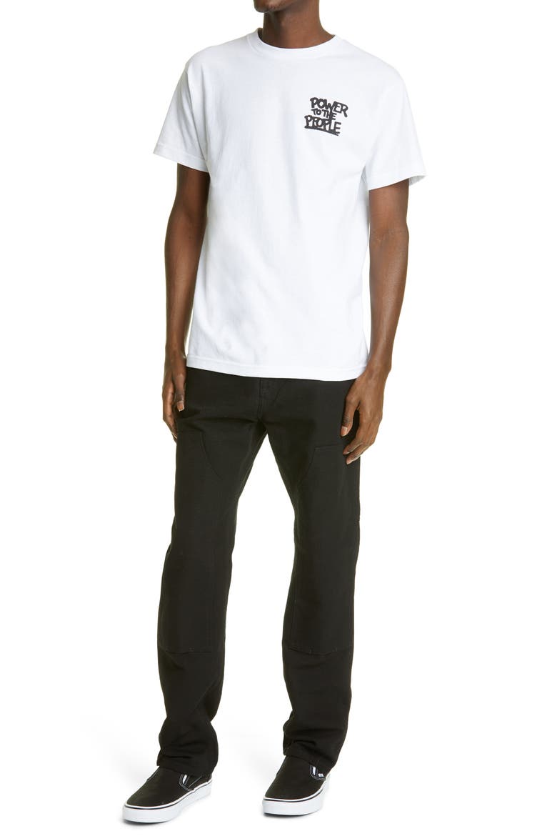 Power to the People Cotton Graphic Tee (Nordstrom Exclusive), Alternate, color, WHITE