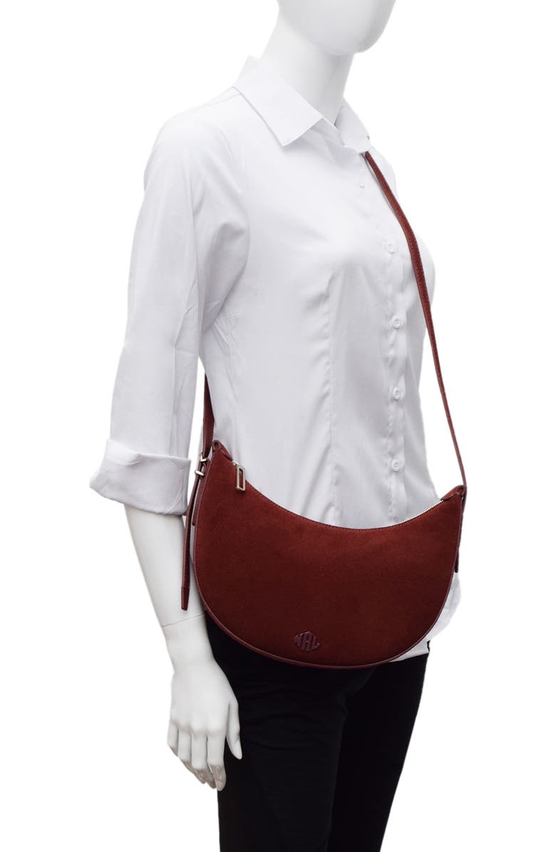 New Amsterdam Leatherworks Silas Crossbody Bag, Alternate, color, Claret