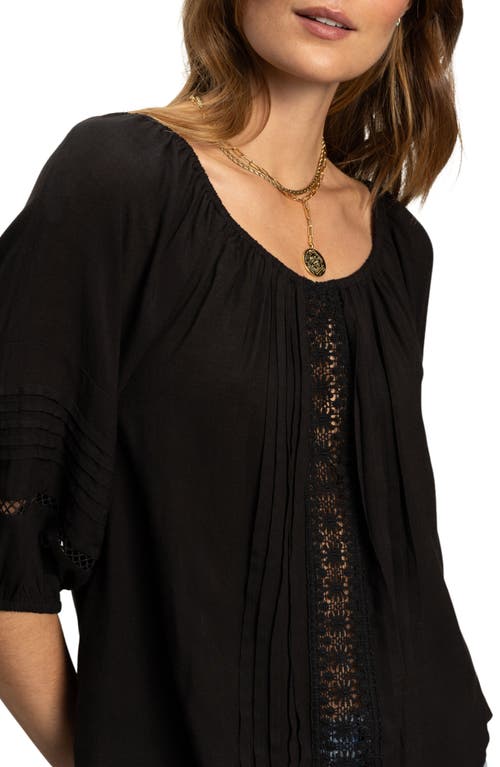 Sanctuary Beach To Bar Lace Inset Top In Black