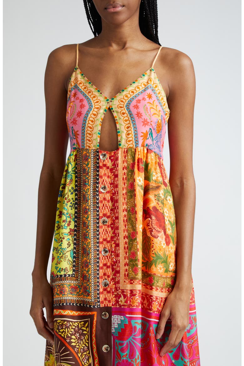 Mixed Scarves Cutout Sundress, Alternate, color, MIXED SCARVES MULTICOLOR