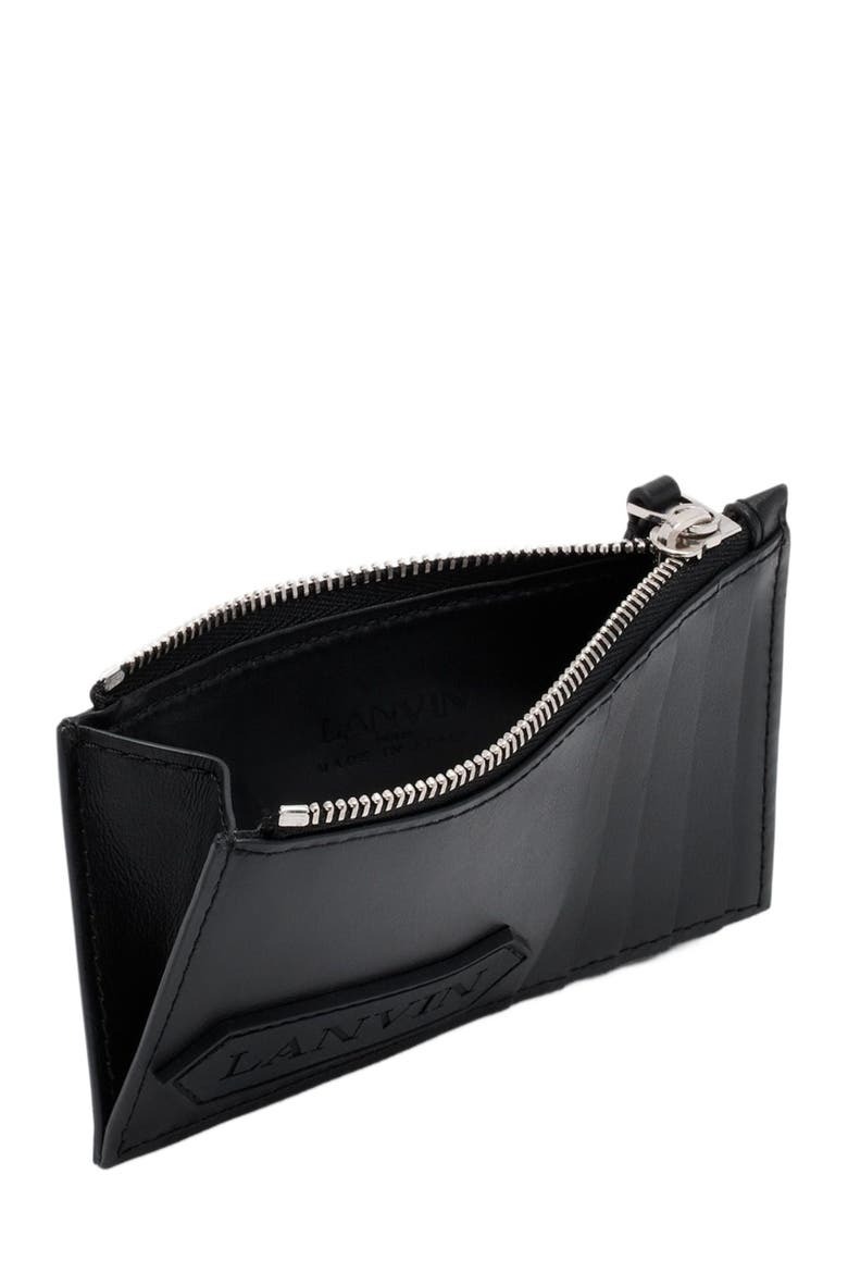 Signature Leather Cardholder, Alternate, color, BLACK