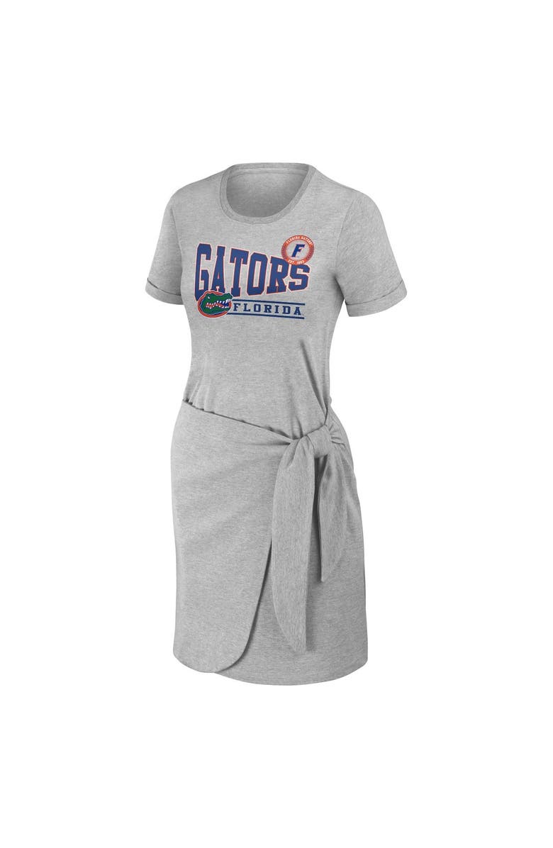 WEAR by Erin Andrews Women's WEAR by Erin Andrews Heather Gray Florida Gators Knotted T-Shirt Dress, Alternate, color, U. Of Florida