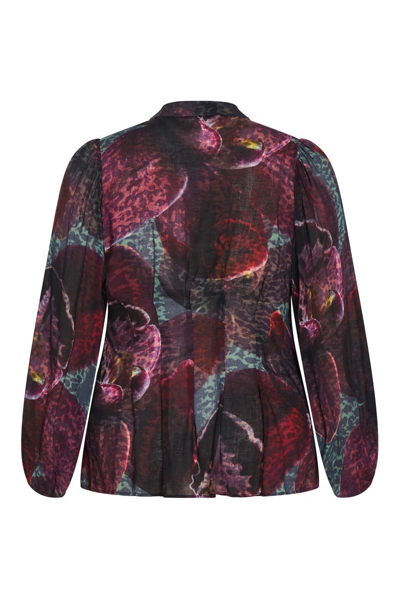 Piper Print Shirt, Alternate, color, BLACK ORCHID