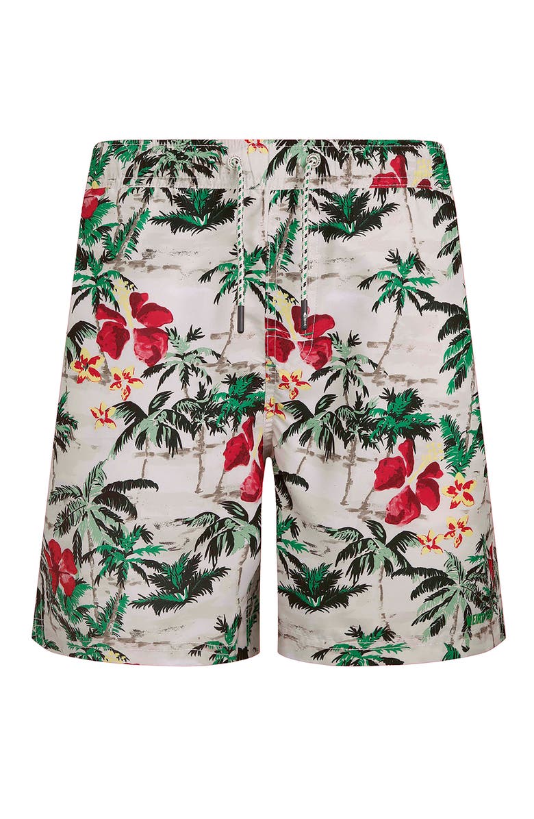 Weird Fish Belukha Printed Swim Shorts, Alternate, color, Peapod