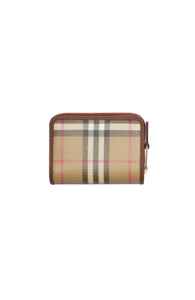 Burberry Small Check Zip Wallet, Alternate, color, Archive Beige