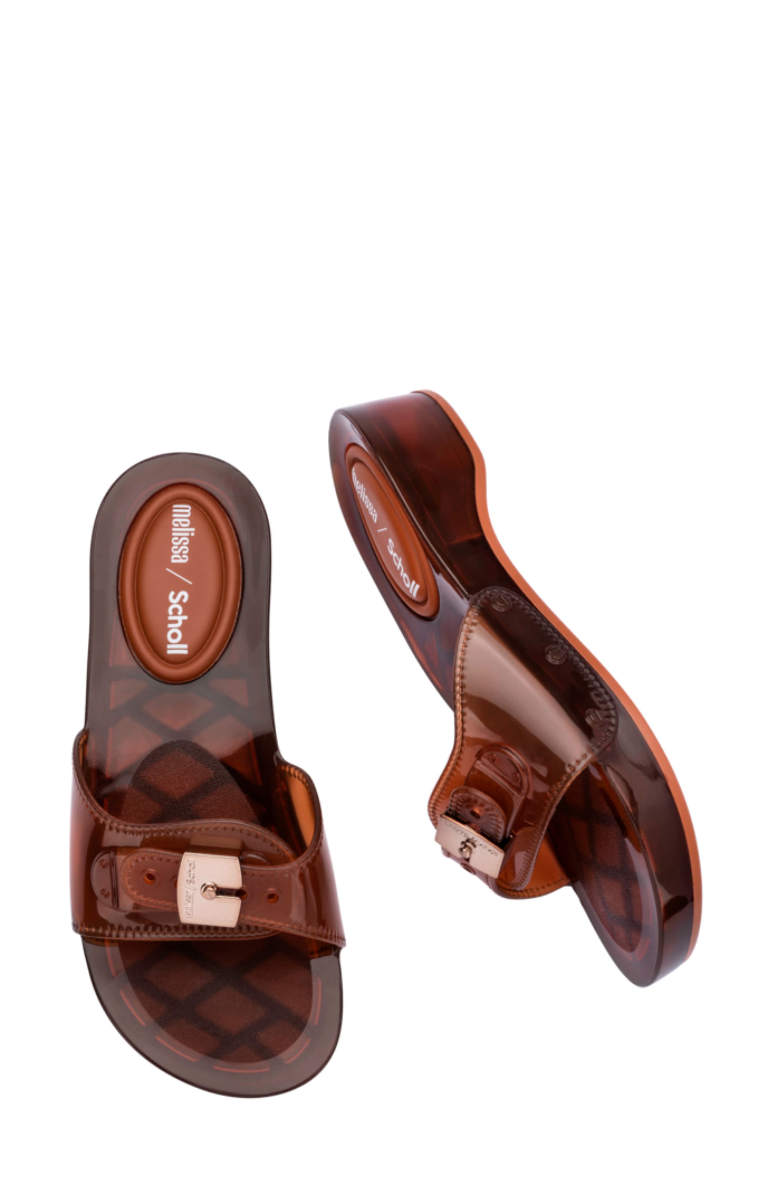 x Scholl Pescura Platform Slide Sandal, Alternate, color, CLEAR BROWN