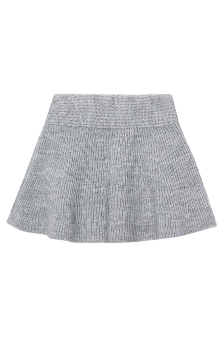 Pearl Embellished Knit Skirt, Alternate, color, Grey