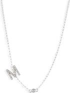 MESHMERISE Bezel Diamond Initial Chain Necklace - 0.2ct.