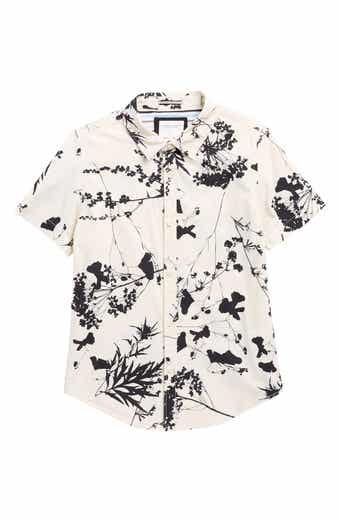 DENIM AND FLOWER Kids' Floral Short Sleeve Button-Up Shirt