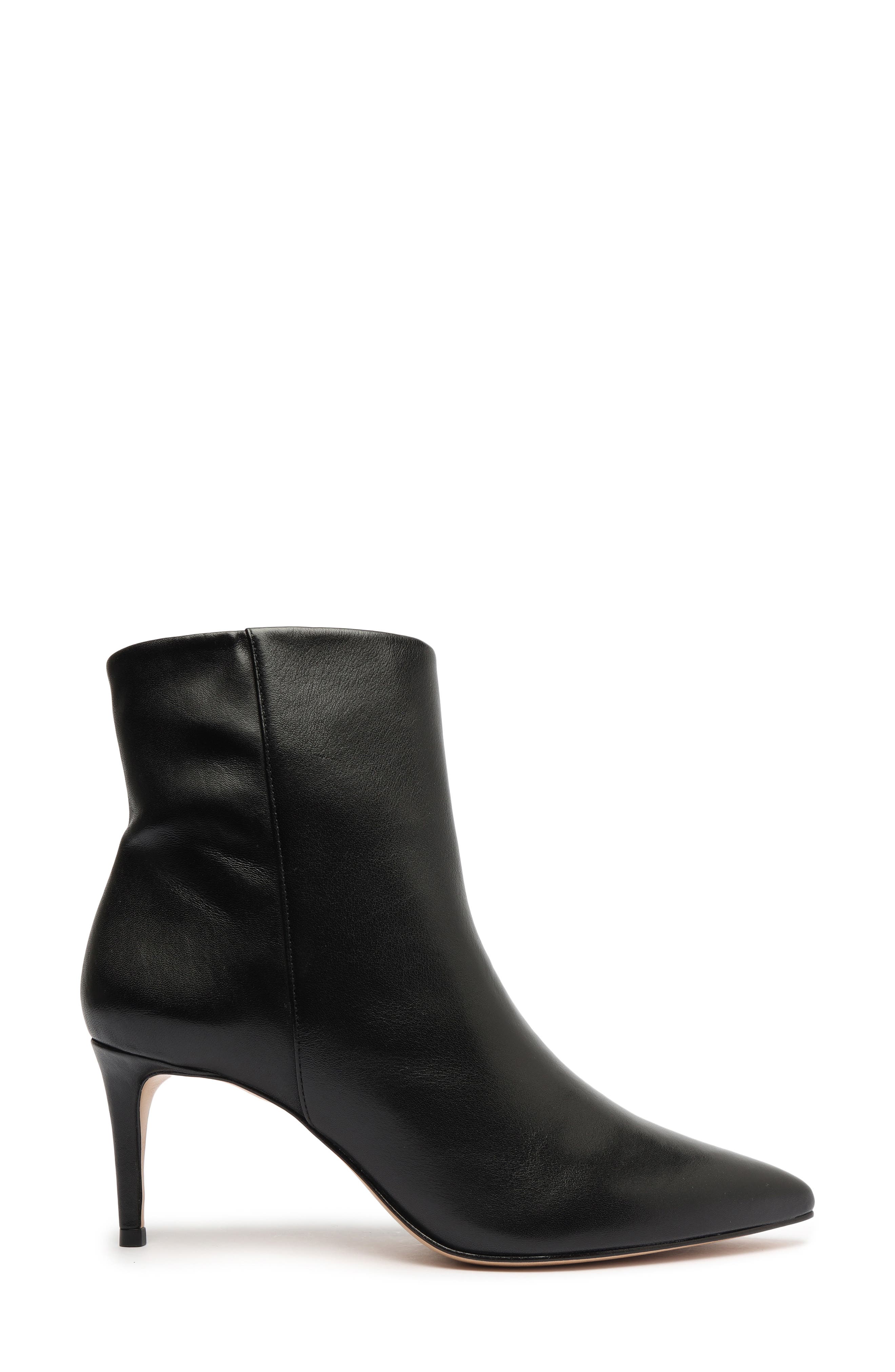 Schutz Mikki Mid Pointed Toe Bootie, Alternate, color, Black