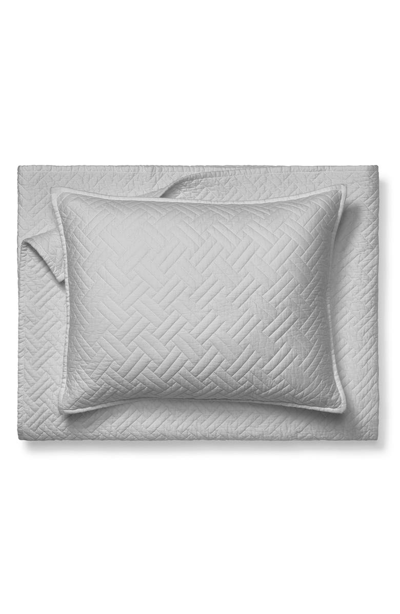 Boll & Branch Heritage Organic Cotton Quilt & Sham Set, Main, color, Pewter