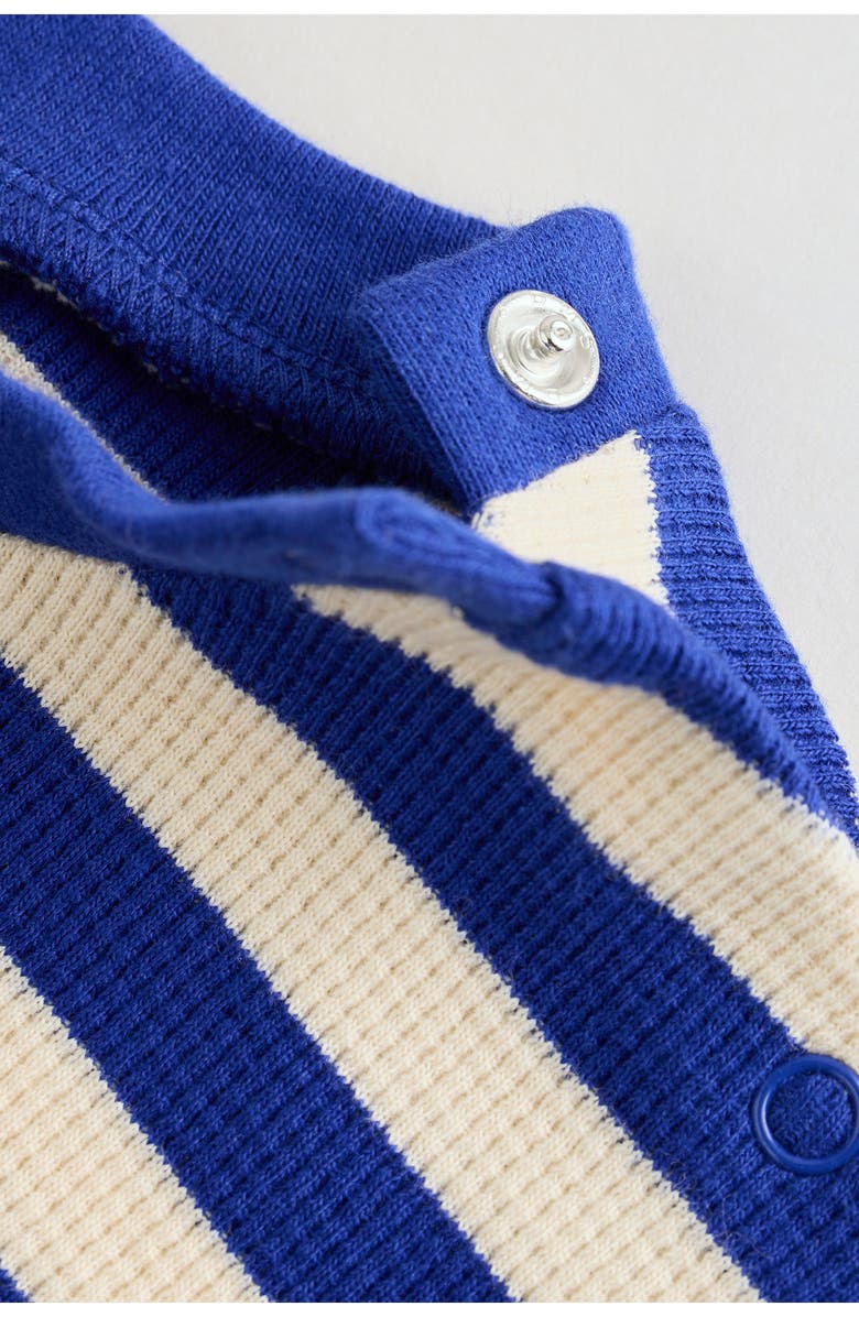 NEXT Stripe Stretch Cotton Thermal Top & Shorts Set, Alternate, color, Blue