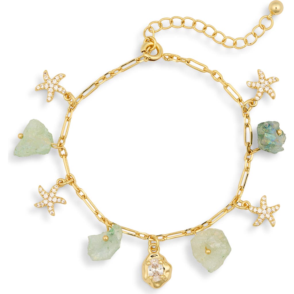 Eye Candy Los Angeles Esra Druzy Charm Bracelet