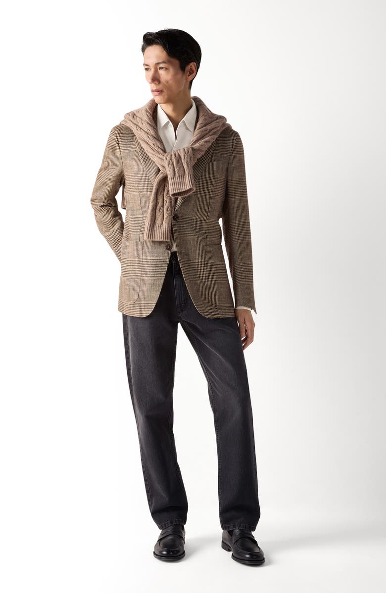 ZEGNA Crossover Silk, Linen & Cotton Button-Up Shirt, Alternate, color, 