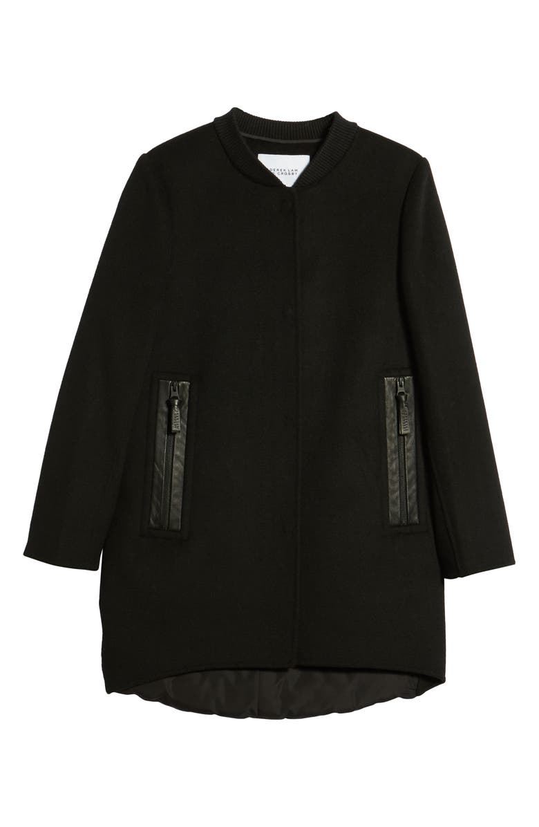 Derek Lam 10 Crosby Wool & Quilted Coat, Alternate, color, 