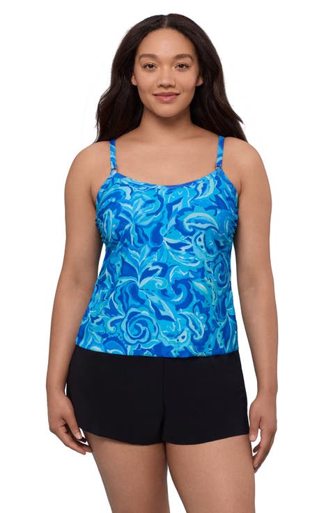 Farrah Scoopneck Swim Romper with Pockets