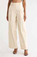 A.L.C. Ryder High Waist Wide Leg Stretch Cotton Pants