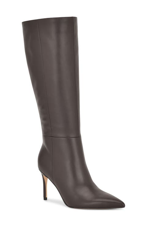 Cook Pointed Toe Knee High Boot (Women) (Regular & Wide Calf)