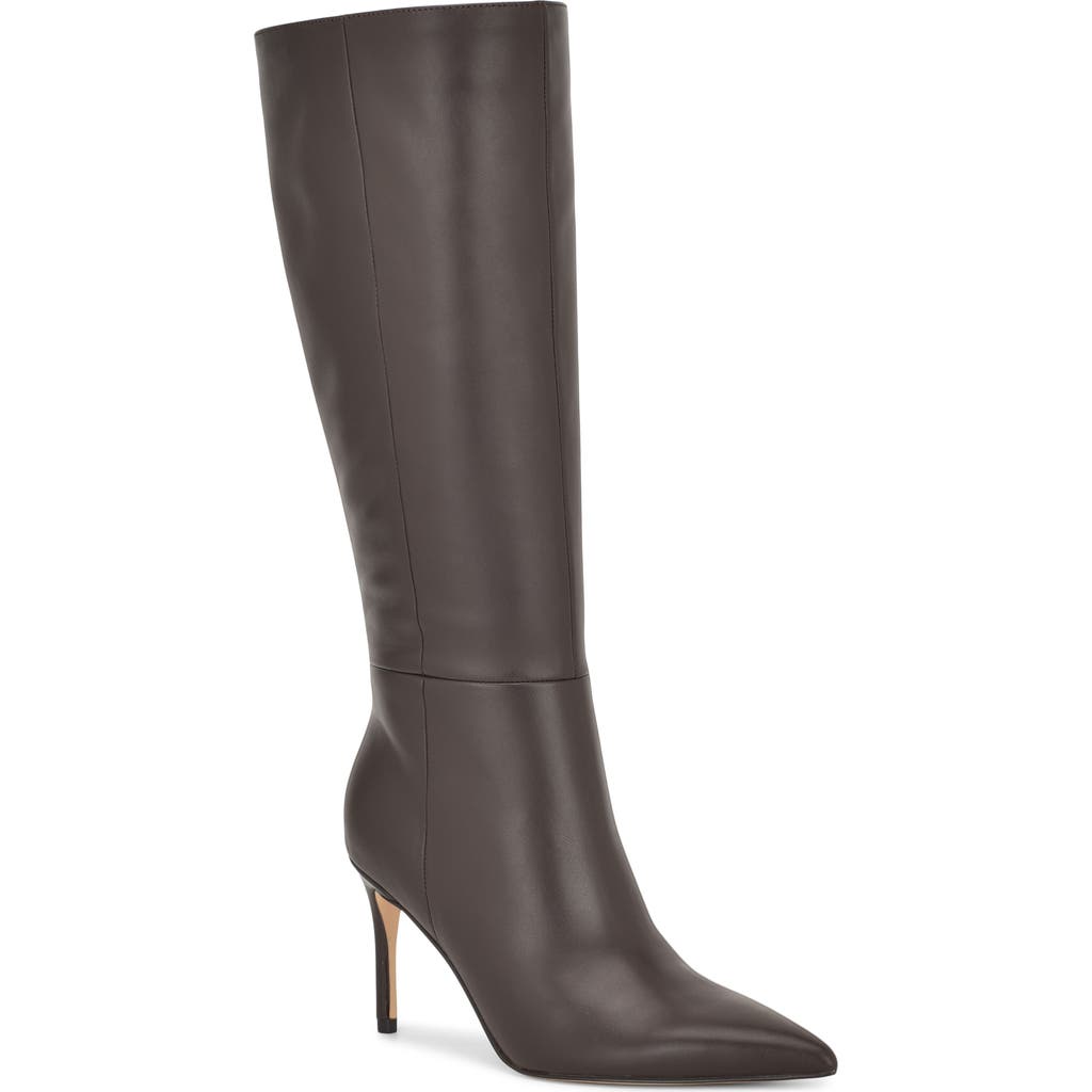 Nine West Cook Pointed Toe Knee High Boot In Brown