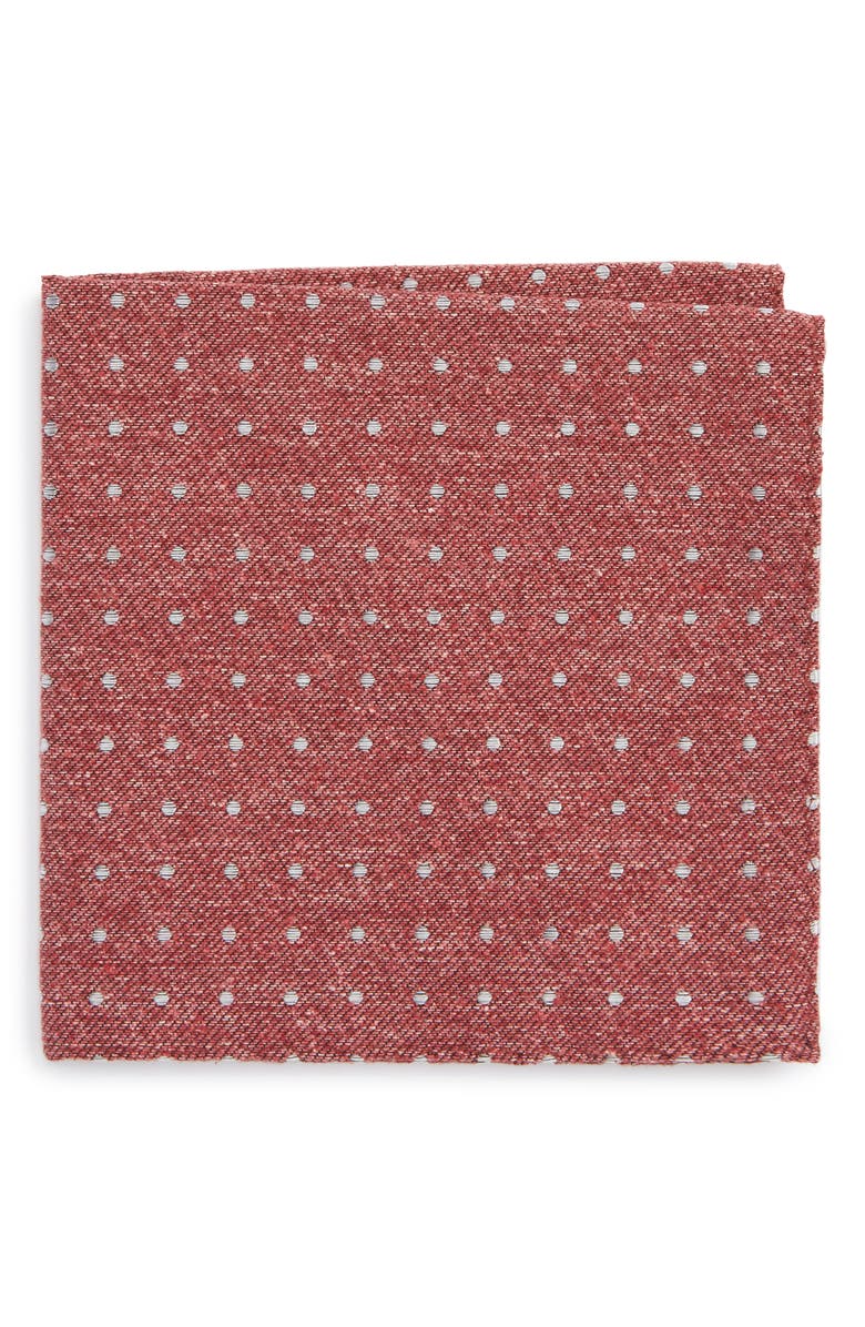 The Tie Bar Knotted Dots Silk Pocket Square, Main, color, 