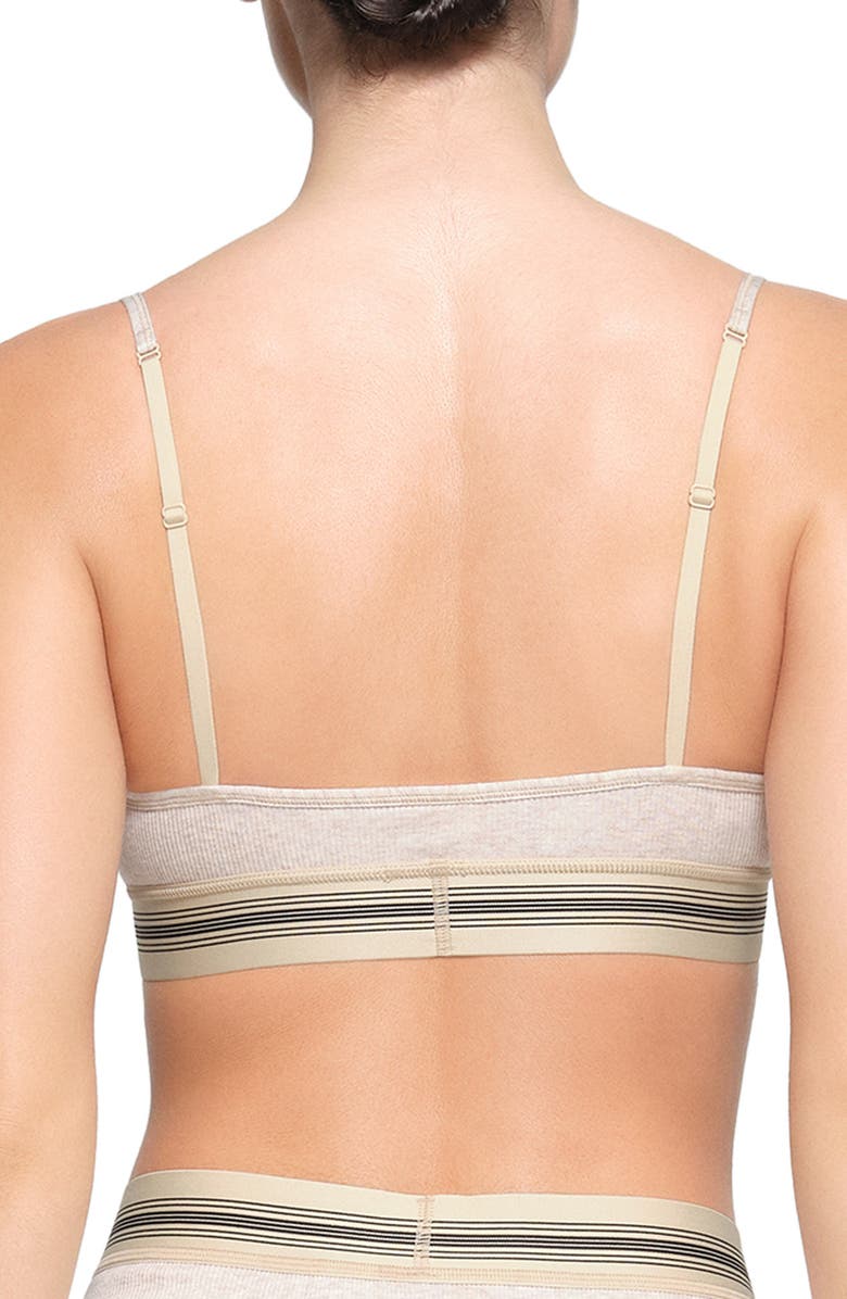 SKIMS Stretch Cotton Rib Scoop Bralette, Alternate, color, 
