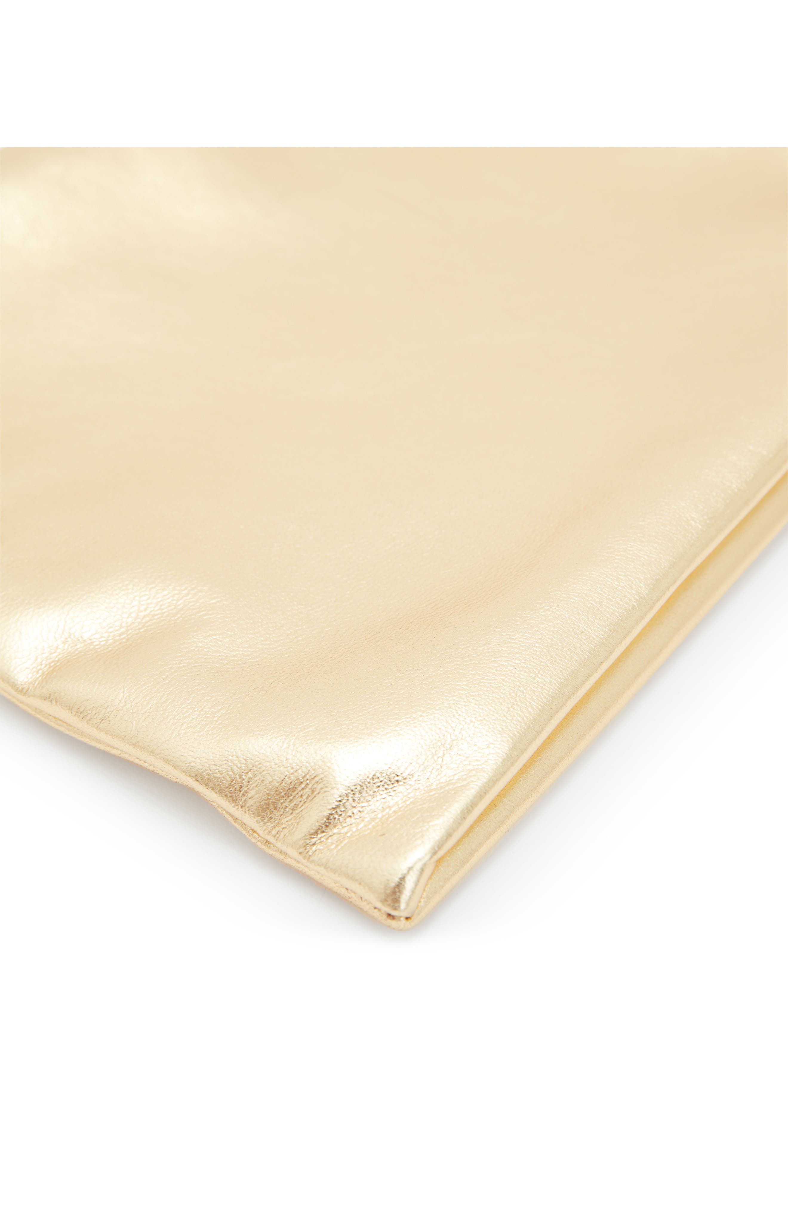 AllSaints Bettina Leather Clutch, Alternate, color, 